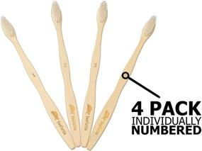 img 1 attached to SeaTurtle Bamboo Toothbrush - Pack of 4 - Soft Plant-Based Bristles for Sensitive Gums - Recyclable, Biodegradable, Zero Waste, Eco-Friendly, Sustainable Oral Care Products