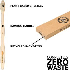 img 2 attached to SeaTurtle Bamboo Toothbrush - Pack of 4 - Soft Plant-Based Bristles for Sensitive Gums - Recyclable, Biodegradable, Zero Waste, Eco-Friendly, Sustainable Oral Care Products