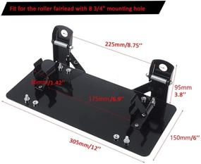 img 2 attached to 🔧 Samlight Flip-Up Winch Roller Fairlead Mount License Plate Bracket - 8 3/4 Inch, Black Stainless Steel