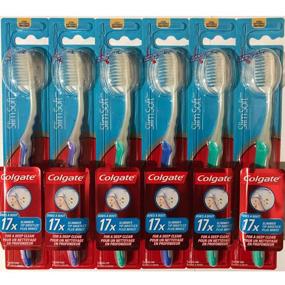 img 4 attached to 🪥 Colgate Slim Soft Gliding Tips Toothbrush, Extra Soft, Compact Head - Pack of 6: Your Perfect Dental Solution