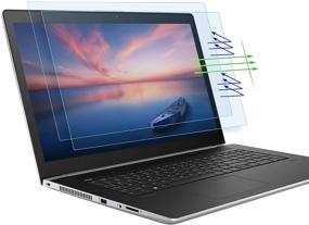 img 4 attached to 🔵 2-Pack: 15.6 inch Laptop Screen Protector - Blue Light and Anti Glare Filter for HP Envy X360 15.6 inch, Pavilion 15.6, ProBook 15.6, EliteBook 15.6, OMEN 15 - Eye Protection Computer Monitor Guard