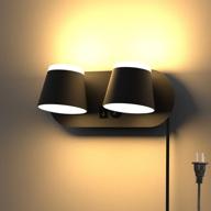 🔌 12w modern wall sconce with usb: led bedside lights for stairway, bedroom, hallway & more логотип