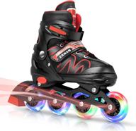 🌟 ernan inline roller skates: full light up wheels for kids, adults & all genders - adjustable outdoor blades логотип