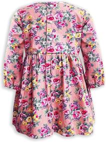 img 1 attached to 🌸 Stylish Remimi Girls Long Sleeve Floral Print Button Back Dress - Perfect for Fashion-forward Girls!