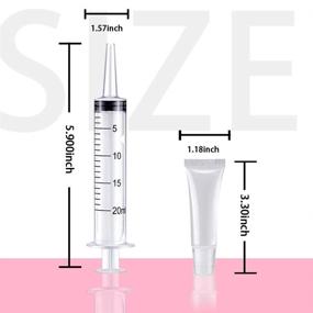 img 1 attached to 50PCS Clear Empty Lip Gloss Tubes - 10ml 💄 Refillable Containers for DIY Lip Gloss/Travel Toiletries with 2 20ml Syringes