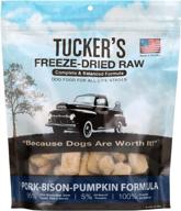 tucker's raw frozen freeze dried raw dog food: pork, bison & pumpkin formula - vet-approved 14oz! logo