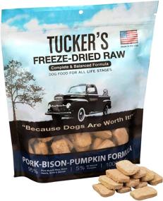 img 2 attached to Tucker's Raw Frozen Freeze Dried Raw Dog Food: Pork, Bison & Pumpkin Formula - Vet-Approved 14oz!