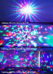 img 1 attached to 🎉 OTTFF 3W E27 RGB LED Disco Ball Lamp with Remote Control - Rotating, Sound Activated Strobe Lights for Family Parties, Birthday, Desk Lamp, Stage Light