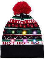 🎅 colorful reindeer boys' accessories: vibrant christmas flashing hats & caps by goodstoworld logo