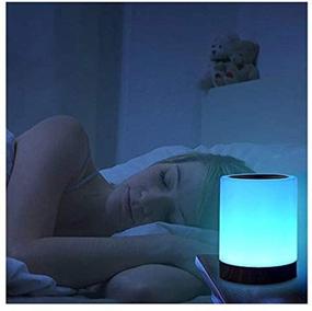 img 1 attached to 🌙 ROYFACC Night Light: Touch Sensor Bedside Lamp for Kids Bedroom | Rechargeable Dimmable Warm White Light + RGB Color Changing