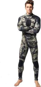 img 1 attached to Nataly Osmann Mens Camo Neoprene Wetsuits - Full Body Diving Suits for Spearfishing - 3mm / 1.5mm Thickness Options