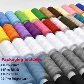 img 2 attached to 🧵 Renashed Sewing Thread: 30 Colors, 60 Roll for Industrial and Hand Stitching, Cotton Thread