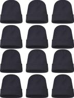 🧢 zhanmai 12 pieces knit hat beanie hats: warm cozy skull cap for adults and kids! logo