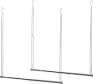 👕 maximize closet space with storage maniac 2-pack hanging closet rod - adjustable width and height, space-saving clothes hanging bar in chrome логотип