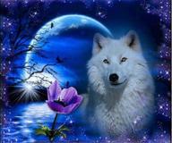 🌙 yeesam art diamond painting kits: wolf in the moon night flower 30x40 cm - diy 5d diamond art mosaic crafts for adults & kids - beginner crystals cross stitch - perfect christmas gift (wolf) logo