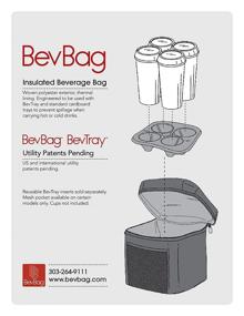 img 2 attached to BevBag Insulated Beverage Carrier Model #200 With Shoulder Strap (Yellow