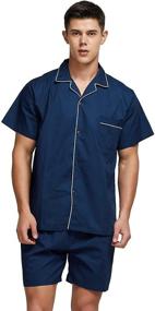 img 3 attached to 👔 TONY CANDICE Men's Button-Down Sleepwear and Loungewear