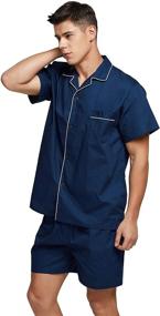 img 4 attached to 👔 TONY CANDICE Men's Button-Down Sleepwear and Loungewear