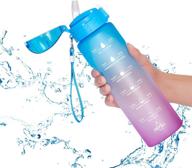 🚰 stay hydrated and on track with allfourior 32 / 36oz time marker water bottles - bpa free, leak-proof, ideal for sports, outdoors, and office логотип