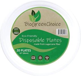 img 4 attached to 🌱 BioGreenChoice: Compostable Sugarcane Fiber Food Service Disposables - Eco-Friendly & Sustainable Supplies