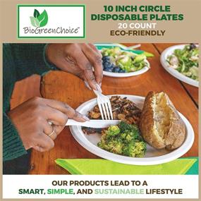 img 2 attached to 🌱 BioGreenChoice: Compostable Sugarcane Fiber Food Service Disposables - Eco-Friendly & Sustainable Supplies