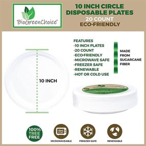 img 3 attached to 🌱 BioGreenChoice: Compostable Sugarcane Fiber Food Service Disposables - Eco-Friendly & Sustainable Supplies