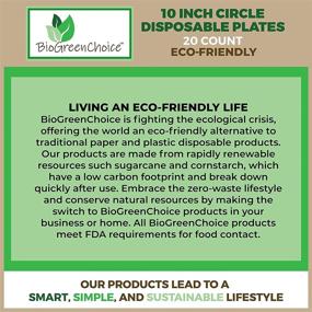 img 1 attached to 🌱 BioGreenChoice: Compostable Sugarcane Fiber Food Service Disposables - Eco-Friendly & Sustainable Supplies