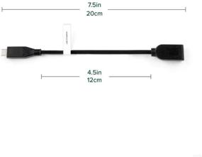 img 2 attached to 💻 Кабель-переходник Plugable USB C к USB - Подключите USB Type C ноутбук, планшет или телефон к USB 3.0 устройству (20 см)