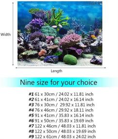 img 3 attached to Aquarium Background Backdrop Adhesive Underwater Fish & Aquatic Pets in Aquarium Decor