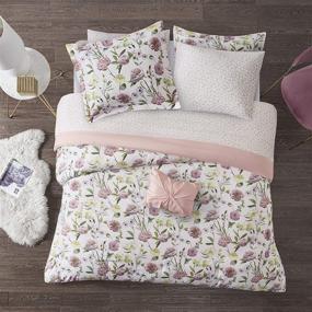 img 2 attached to 🌸 Introducing the Intelligent Design ID10-1688 Ashley 6 Piece Comforter: Floral Life-Like Print, Modern Casual, All Season Bedding Set - Twin, Blush
