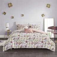 🌸 introducing the intelligent design id10-1688 ashley 6 piece comforter: floral life-like print, modern casual, all season bedding set - twin, blush logo