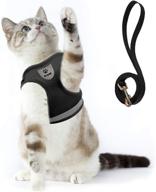 super cat harness and leash set for walking - soft mesh puppy 🐱 harness adjustable vest - reflective strap comfort fit for small dogs, cats, kittens, and rabbits logo