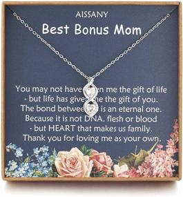 img 4 attached to 925 Sterling Silver Bonus Mom Necklace: Meaningful Gifts for Step-Mother, Mother-in-Law & Adoption Celebrations