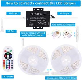 img 2 attached to LuvDIY IP68 120V RGB Led Rope Lights Outdoor 3-Year Warranty - Flexible, Waterproof, Dimmable, Multi-Color, Multi-Mode LED Rope Light + 24 Keys Remote - Home, Garden, Building Decoration (IP68 Whole KIT)