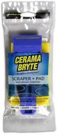 cerama bryte scraper & pad combo cooktop tool: the ultimate blue tool for effortless cleaning logo