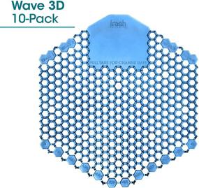 img 3 attached to 🌊 Свежие Продукты Wave 3D - Продвинутый устранитель брызг мочи, Долговременное использование на 30 дней, Простая установка, Усилена полезными бактериями, Приятный аромат хлопка, Синий, 10шт - Сделано в США