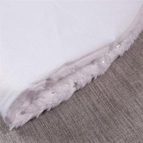 img 1 attached to 🌟 Acdoslow White Luxury Faux Fur Christmas Tree Skirt - 30", 36", or 48" - Stars Plush Tree Skirt for Pencils Christmas Tree - 906/Silver/78