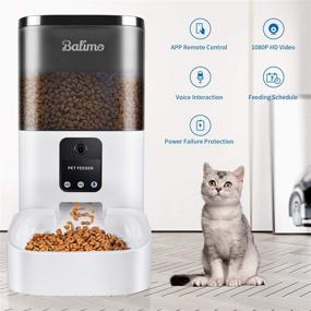 img 2 attached to Balimo 6L Automatic Pet Feeder with HD Camera & App Control for Cats and Dogs: Programmable Timer, Night Vision, Anti-Blocking Design, Voice Recording, WiFi Enabled