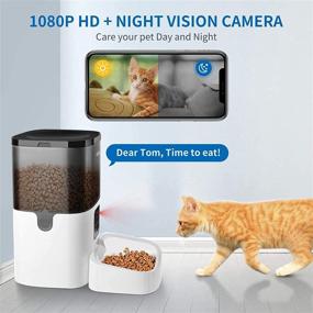 img 3 attached to Balimo 6L Automatic Pet Feeder with HD Camera & App Control for Cats and Dogs: Programmable Timer, Night Vision, Anti-Blocking Design, Voice Recording, WiFi Enabled