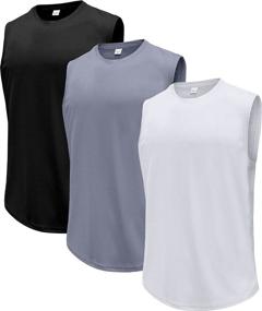 img 4 attached to Holure Fitness Training Sleeveless T Shirts Men's Clothing and Active