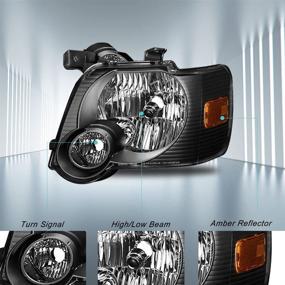 img 2 attached to Сборка фары для Ford Explorer 07-10 / Ford Explorer Sport Trac 06-10 - водительская и пассажирская сторона от SOCKIR.