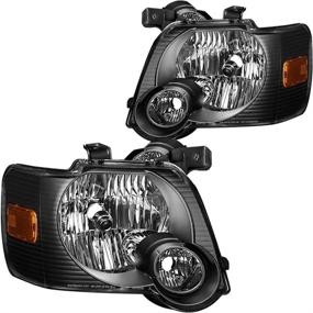 img 4 attached to Сборка фары для Ford Explorer 07-10 / Ford Explorer Sport Trac 06-10 - водительская и пассажирская сторона от SOCKIR.