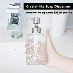 img 3 attached to 🧼 Clear Glass Soap Dispenser - Convenient and User-Friendly Tang Easy-use Product