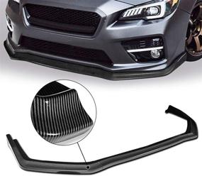 img 4 attached to 🏎️ Enhance Your 15-20 WRX STI with DNA Motoring Carbon Fiber Front Bumper Lip & Stabilizers