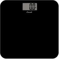 escali b180sb square bath scale with 400lb capacity - sleek, slim profile and extra large digital lcd display in black logo