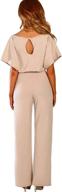 dreamskull women's casual loose short batwing sleeve belted wide leg pant romper jumpsuits: comfortable style with a flattering belt logo