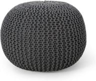 💺 christopher knight home nahunta pouf: stylish gray ottoman for your home decor logo