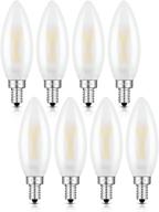 💡 crlight led candelabra bulb 25w equivalent - vintage edison b10 frosted glass dimmable led candle bulbs - pack of 8 логотип