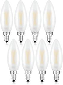 img 4 attached to 💡 CRLight LED Candelabra Bulb 25W Equivalent - Vintage Edison B10 Frosted Glass Dimmable LED Candle Bulbs - Pack of 8