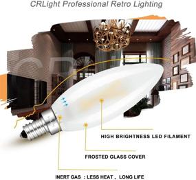 img 3 attached to 💡 CRLight LED Candelabra Bulb 25W Equivalent - Vintage Edison B10 Frosted Glass Dimmable LED Candle Bulbs - Pack of 8